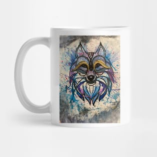 Mystic Guardians: A Watercolor Ode to the Enigmatic Wolf Creature Mug